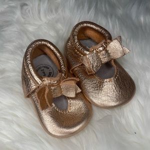 Freshly Picked Rose Gold Ballet Flat Bow Mini Sole